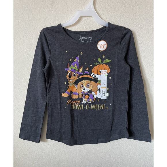 Jumping Beans Paw Patrol Chase Marshall Skye Happy Howl O Ween Tee Size 7 - Picture 2 of 5